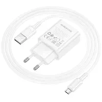 СЗУ Borofone BA110A Lemi 7.5W (1USB-A) + кабель USB to MicroUSB White