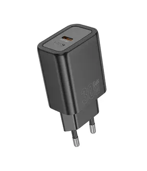 СЗУ Hoco N63 Gentle PD30W+QC3.0 (1USB-A/1C) Black