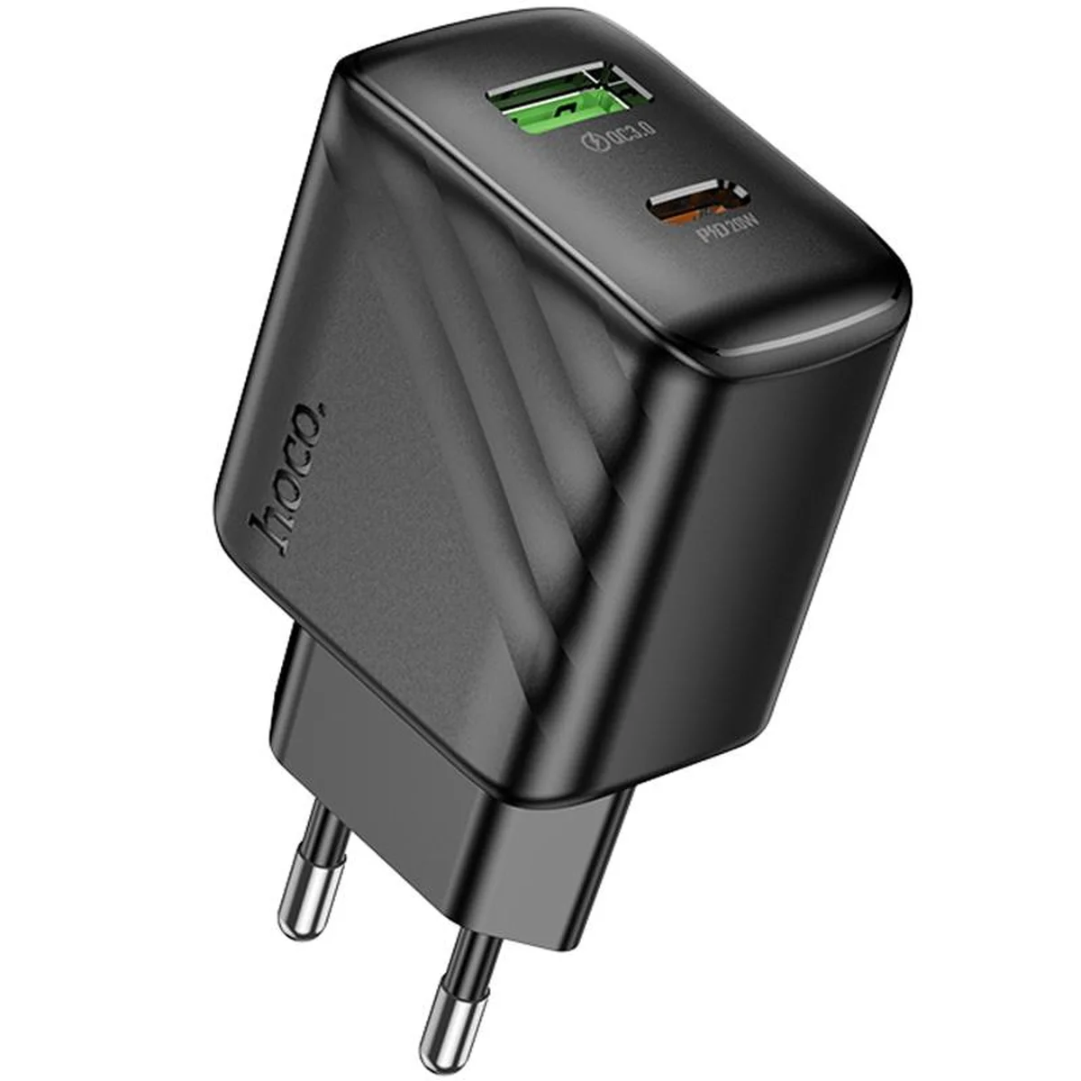 СЗУ Hoco CS25A Rico PD20W+QC3.0 (1USB-A/1C) Black