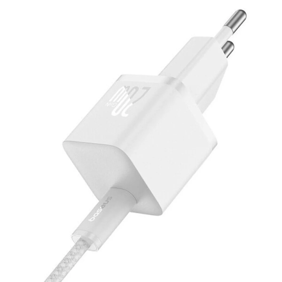 СЗУ Baseus GaN5 Fast Charger (mini) 1C 20W + Type-C to Type-C (P10110900113) Moon White