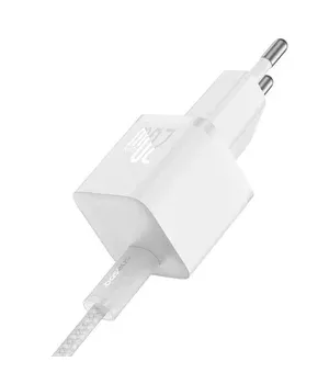 СЗУ Baseus GaN5 Fast Charger (mini) 1C 20W + Type-C to Type-C (P10110900113) Moon White