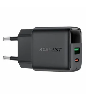 СЗУ Acefast A114 PD25W GaN (1USB-A/1C) Black