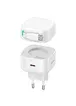 СЗУ Usams US-CC202 GaN With Type-C Magnetic Retractable Cable Module XMF Ser. 35W (2USB-C) White