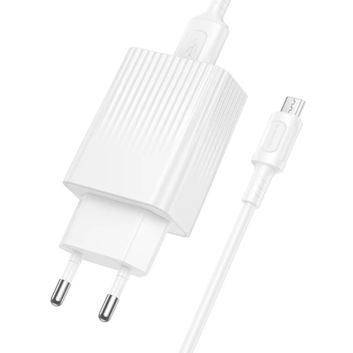 СЗУ Borofone BAS72A Source QC3.0 (1USB-A) + кабель USB to MicroUSB White