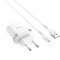 СЗУ Hoco C12Q Smart QC3.0 3A (1USB-A) + кабель USB to MicroUSB Білий