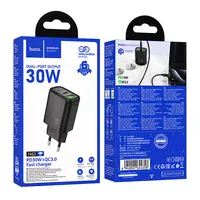 СЗУ Hoco N63 Gentle PD30W+QC3.0 (1USB-A/1C) Black