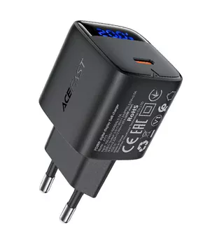 СЗУ Acefast A113 PD20W GaN (1USB-C) + кабель Type-C to Type-C Black
