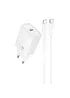 СЗУ Hoco N62 Gentle PD30W (1USB-C) + кабель Type-C to Type-C White