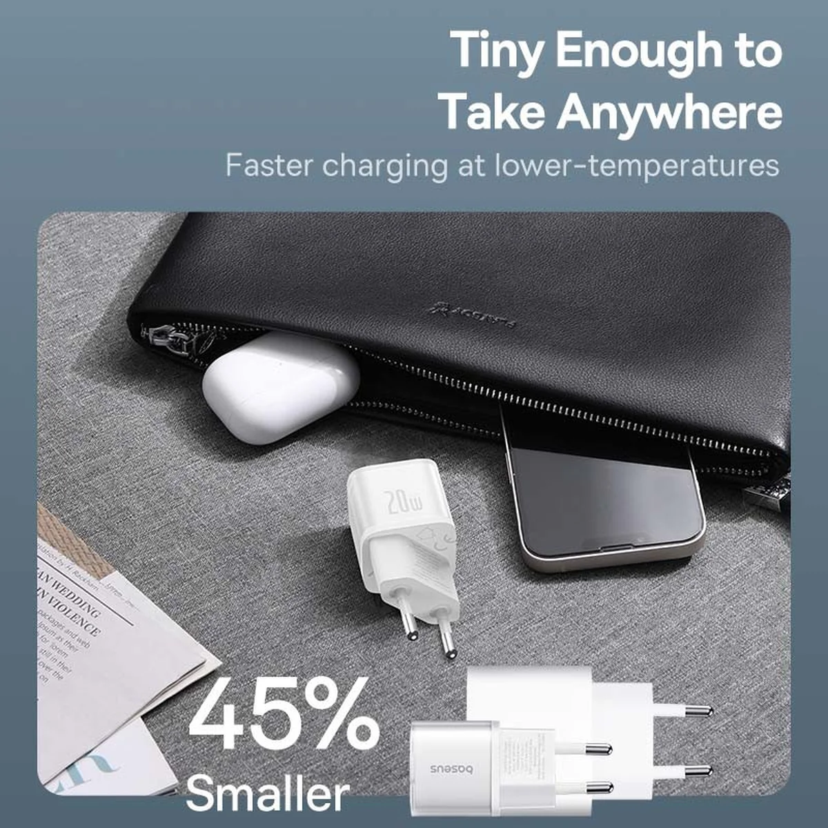 СЗУ Baseus GaN5S OS 1C 20W (P10162503) Moon White