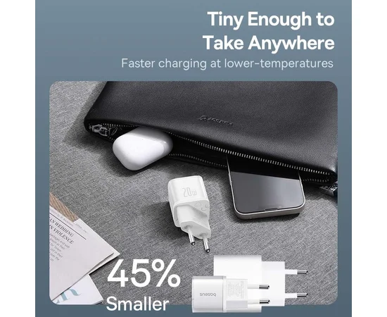 СЗУ Baseus GaN5S OS 1C 20W (P10162503) Moon White