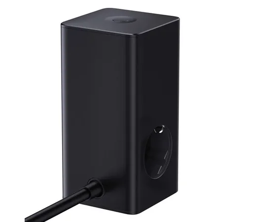 СЗУ Baseus PowerCombo Tower PowerStrip 100W (2USB-A/2C/2Socket) (1.5m) (E00023609113-00) Cluster Black