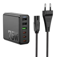 СЗУ Hoco C133A Earl 6-port PD75W (3C3A) Black