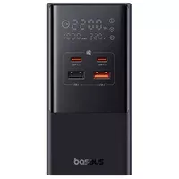 СЗУ Baseus PowerCombo PowerStrip 100W (2USB-A/2C/2Socket) (1.5m) (E00023609113-00) Cluster Black