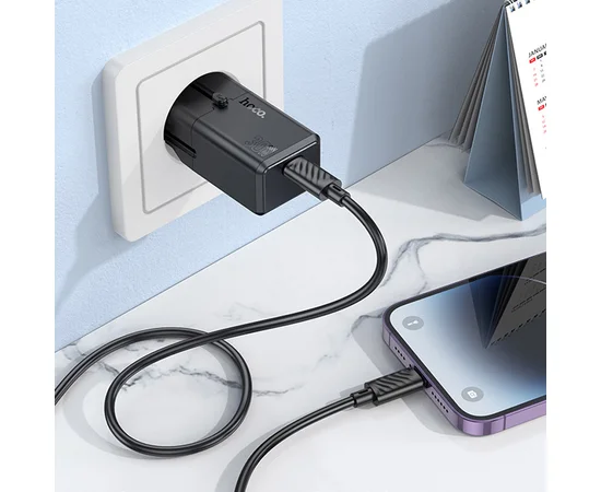 СЗУ Hoco AC25 Mini PD30W (1USB-C) universal travel charger Black