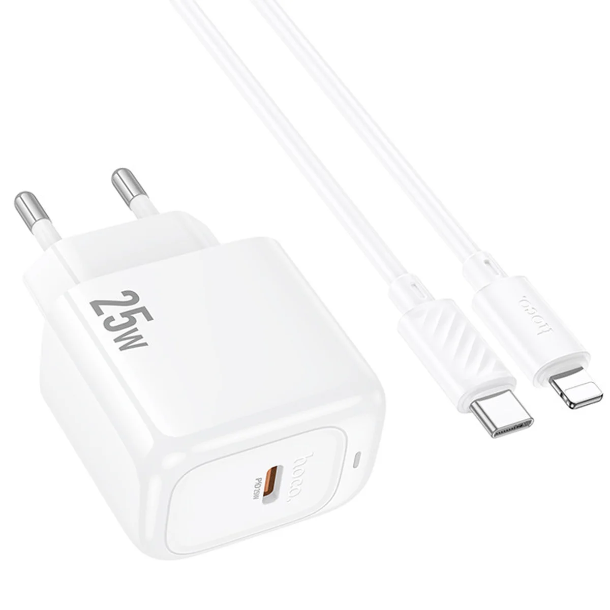 СЗУ Hoco CS53A Surplus PD25W (1USB-C) + Type-C to Lightning White