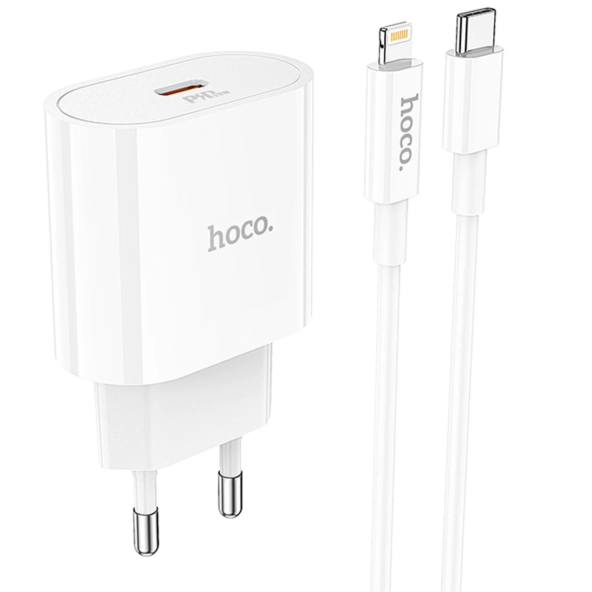 СЗУ Hoco C94A Metro PD20W (1USB-C) + кабель Type-C to Lightning White
