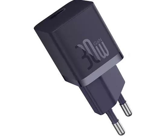 СЗУ Baseus GaN5 Fast Charger (mini) 30W (1USB-C) + кабель Type-C to Type-C (P10110902) Midnight Purple