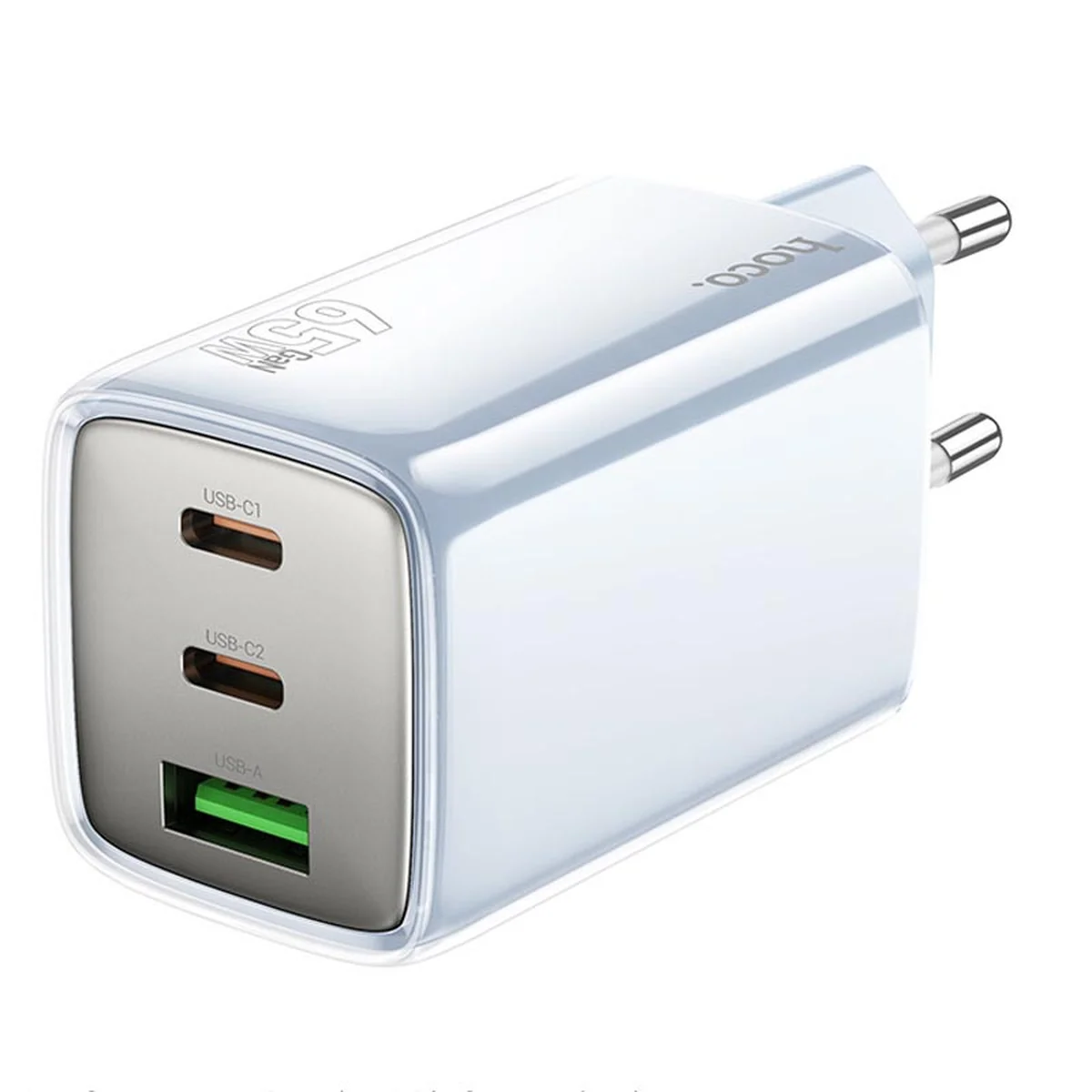 СЗУ Hoco N49 Glorious PD65W (1USB-A/2C) Blue