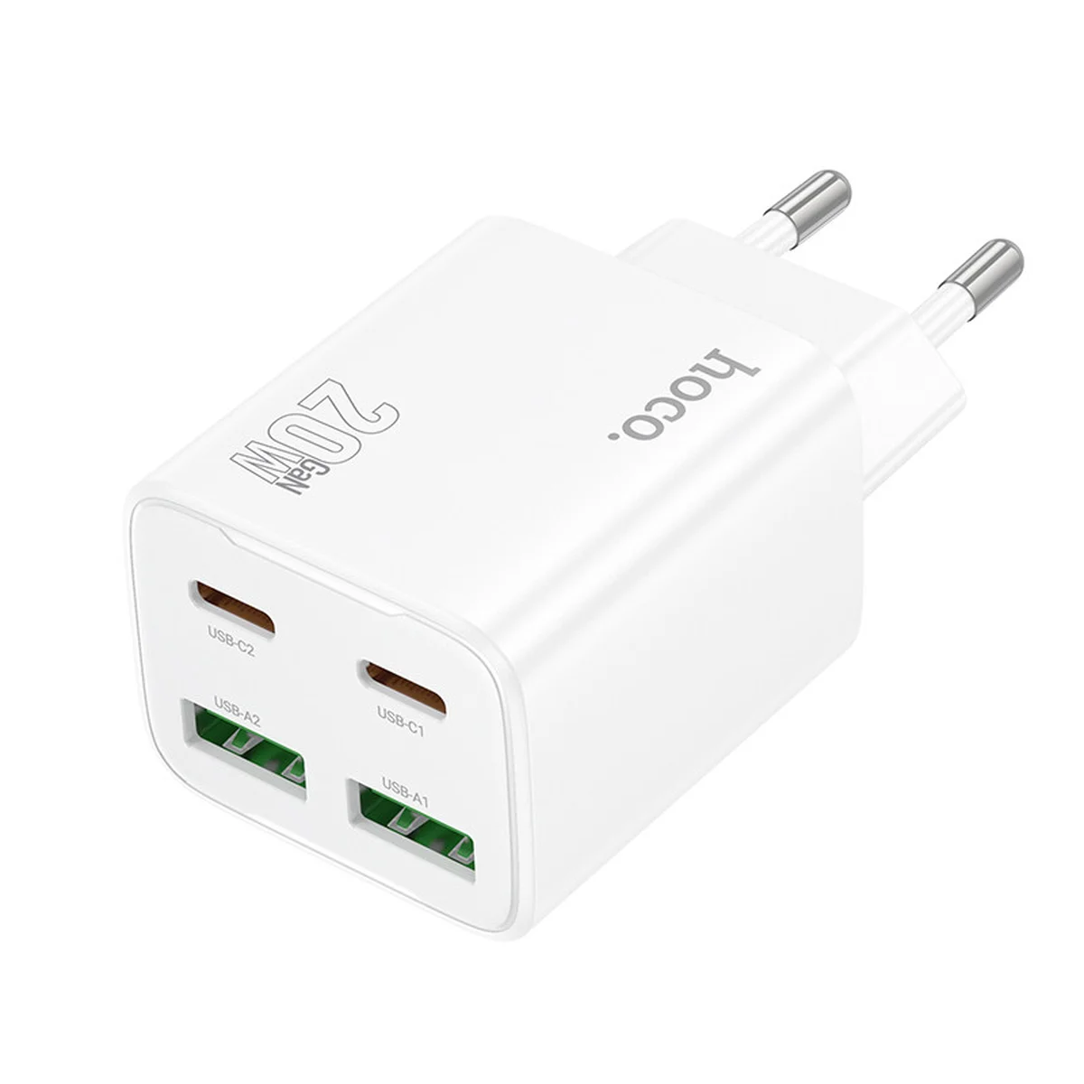 СЗУ Hoco N55 Fundador PD20W four-port (2USB-A/2C) White