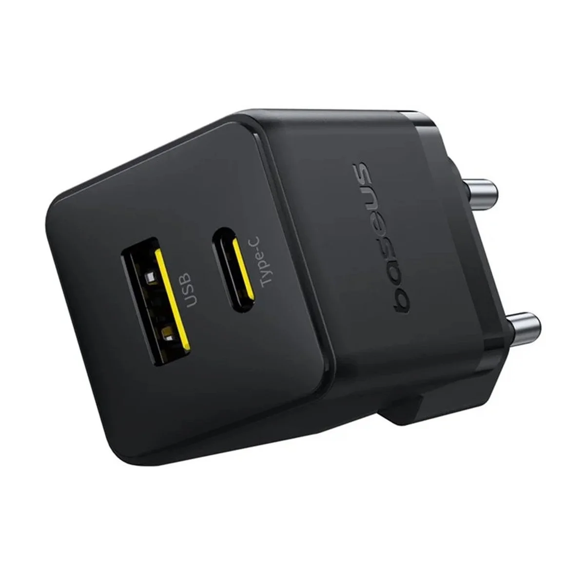 СЗУ Baseus Palm Fast Charger 20W (1USB-A/1C) + кабель Type-C to Type-C (P10111608) Cluster Black