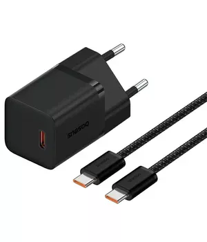 СЗУ Baseus GaN5 Fast Charger (mini) 30W (1USB-C) + кабель Type-C to Type-C (P10110902) Cluster Black