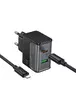 СЗУ Hoco CS73A Star Speed PD30W+QC3.0 (1USB-A/1C) + кабель Type-C to Lightning Midnight Black