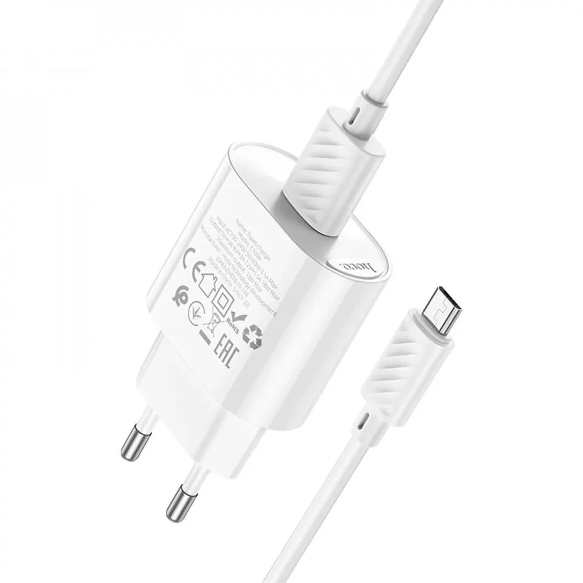 СЗУ HOCO C109A Fighter QC3.0 + MicroUSB White