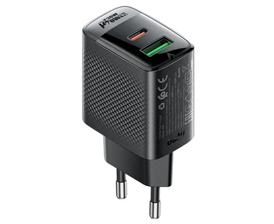 СЗУ Acefast A98 PD30W+QC3.0 GaN (1USB-A/1C) Black
