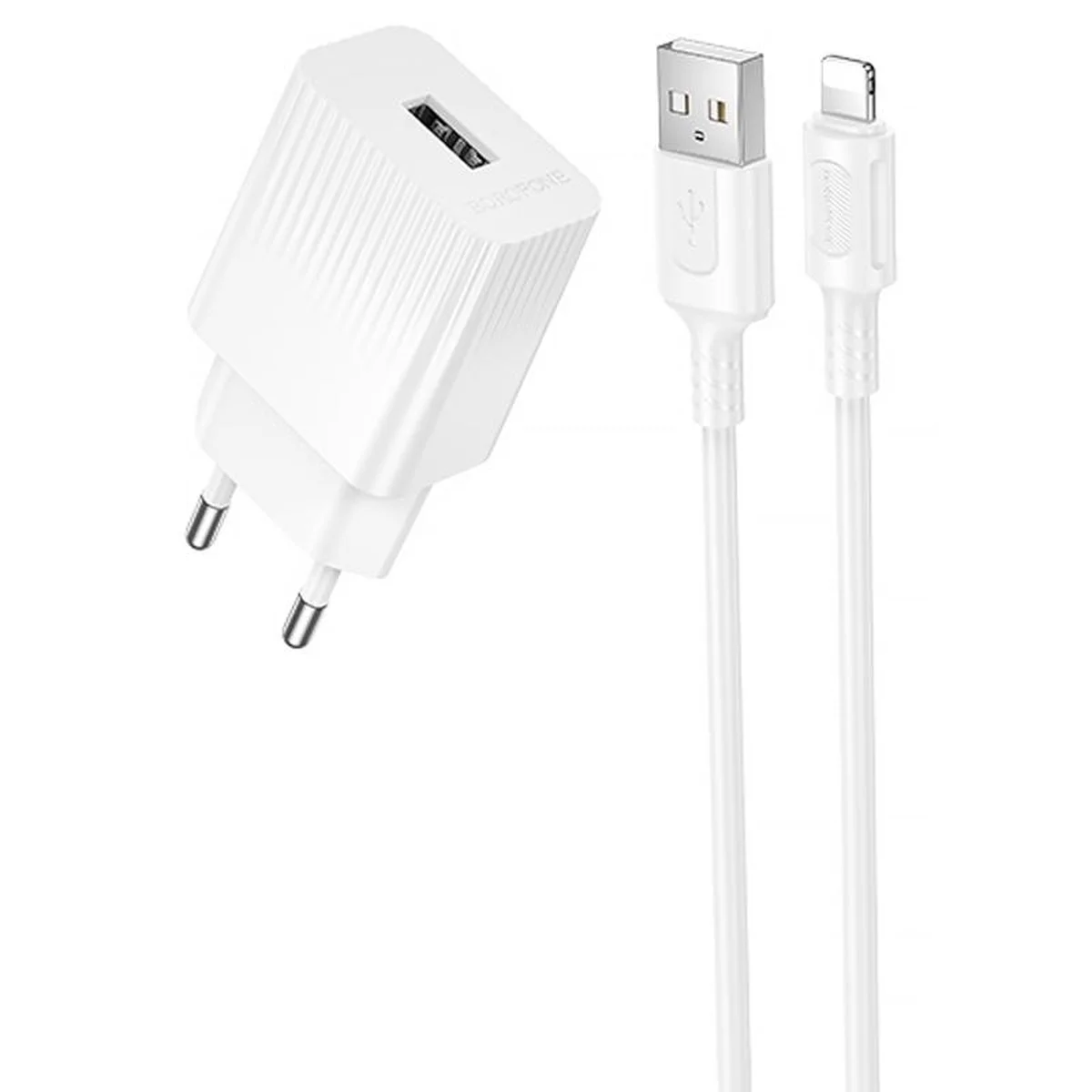 СЗУ Borofone BAS71A Source 10.5W (1USB-A) + кабель USB to Lightning White