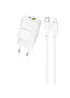 СЗУ Borofone BN14 Royal PD30W+QC3.0 (1USB-A/1C) + кабель Type-C to Lightning White