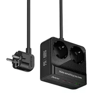 Удлинитель Hoco AC27 Descanso (PD30W/2C/1A/2xSocket) (2m) Black