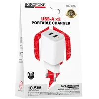 СЗУ Borofone BAS81A Star 10.5W (2USB-A) White