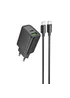 СЗУ Hoco N61 Gentle PD20W+QC3.0 (1USB-A/1C) + кабель Type-C to Type-C Black