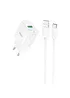 СЗУ Hoco C140A Smart QC3.0 (1USB/3A) + Type-C White