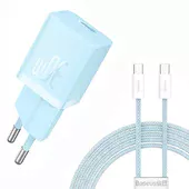 СЗУ Baseus GaN5 Fast Charger (mini) 30W (1USB-C) + кабель Type-C to Type-C (P10110902) Galaxy Blue