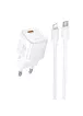 СЗУ Hoco N66 Ingenious PD35W (1USB-C) + кабель Type-C to Lightning White