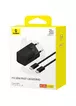 СЗУ Baseus GaN5 Fast Charger (mini) 30W (1USB-C) + кабель Type-C to Type-C (P10110902) Cluster Black