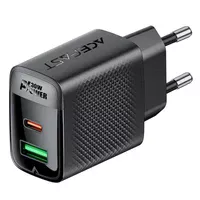 СЗУ Acefast A98 PD30W+QC3.0 GaN (1USB-A/1C) Black
