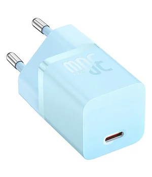 СЗУ Baseus GaN5 Fast Charger (mini) 30W (1USB-C) + кабель Type-C to Type-C (P10110902) Galaxy Blue