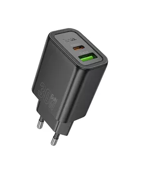 СЗУ Hoco N63 Gentle PD30W+QC3.0 (1USB-A/1C) Black