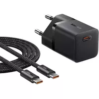 СЗУ Baseus GaN5 Fast Charger (mini) 1C 25W + Type-C to Type-C (P10110909113) Cluster Black