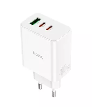 СЗУ Hoco C126A PD40W+QC3.0 (1USB/2Type-C) White