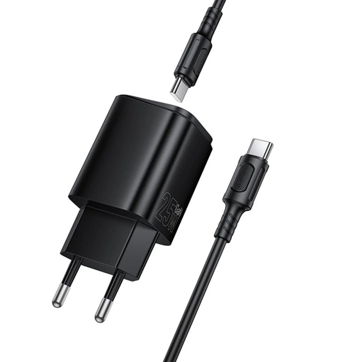СЗУ Borofone BAS84A Star PD25W (1USB-C) + кабель Type-C to Type-C Black