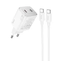 СЗУ Hoco N42 Elogiado 2C PD45W + Type to Type-C White