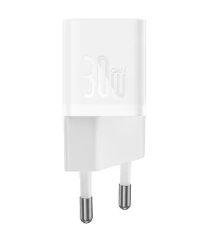 СЗУ Baseus GaN5 Fast Charger (mini) 30W (1USB-C) + кабель Type-C to Type-C (P10110902) Moon White