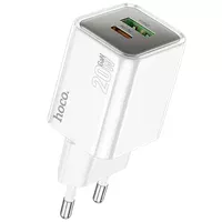 СЗУ Hoco N46 Glorious PD20W+QC3.0 (1USB-A/1C) White