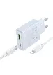 СЗУ Hoco C142A Direct PD20W+QC3.0 (1USB-A/1C) + кабель Type-C to Lightning Blue