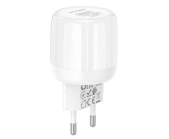 СЗУ Borofone BA93A Lustrous PD20W+QC3.0 (1USB-A/1C) White