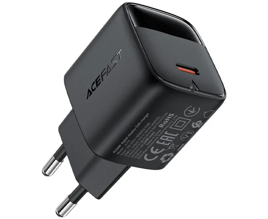 СЗУ Acefast A115 PD30W GaN (1USB-C) Black
