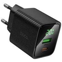 СЗУ Hoco CS83A Excellent with digital display PD20W+QC3.0 (1USB-A/1C) Black